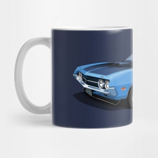 1970 Ford Torino Cobra Jet in winter blue Mug